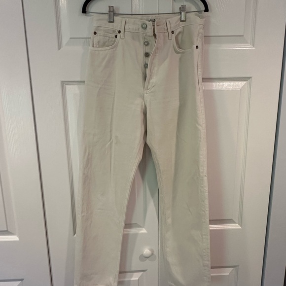 AGOLDE Off-White 90's Pinch Waist Jeans, sold out online - Picture 4 of 7